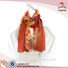 fashion 100% silk digital printed scarf wholesale